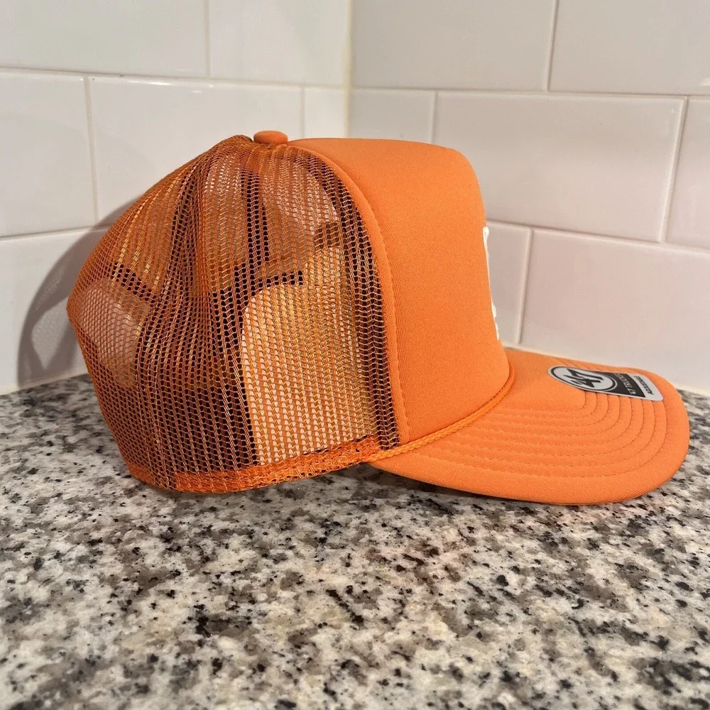 Los Angeles Dodgers '47 Brand MLB Trucker Snapback Orange Baseball Rope Hat OSFM